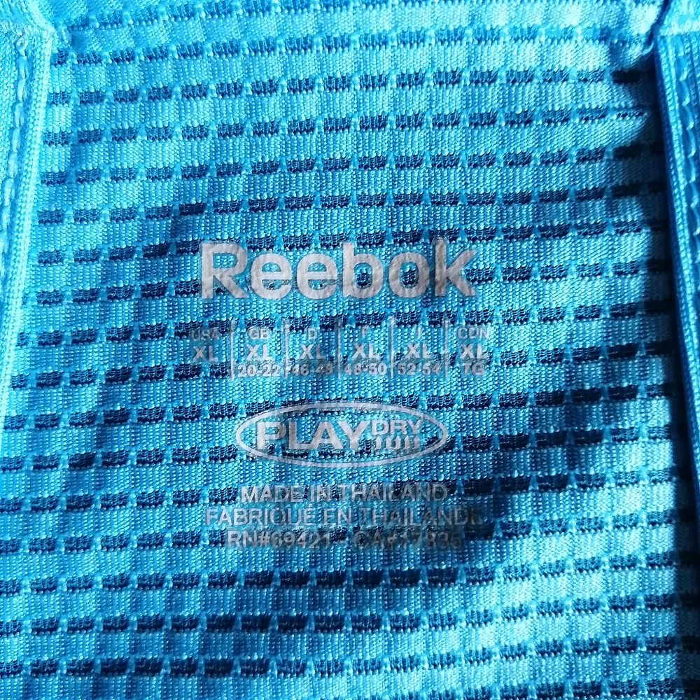 Reebok Athletic Two-Tone Blue Raceback Tank Top - Picture 7 of 14